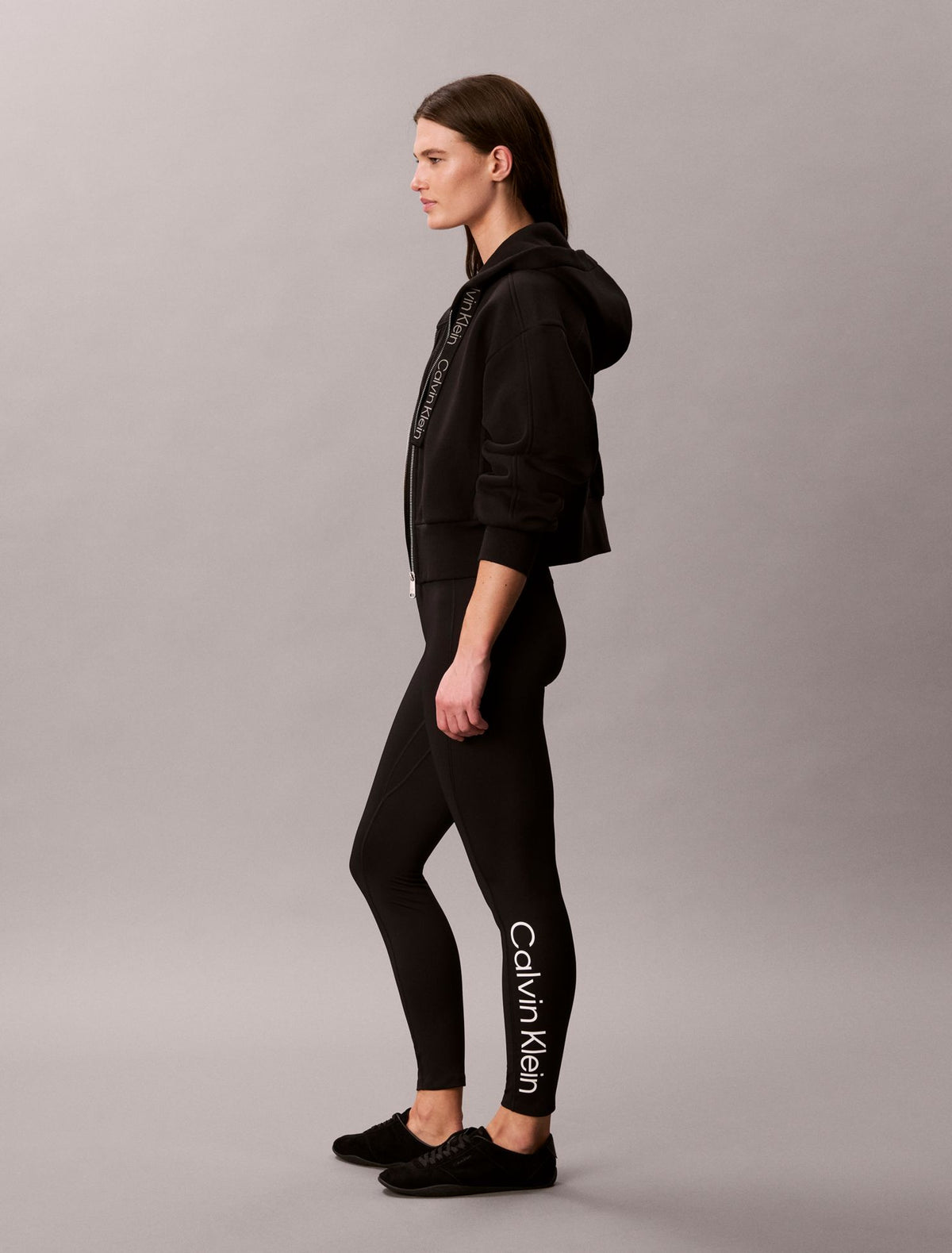 Logo Tape Fleece Hoodie - Calvin Klein Women