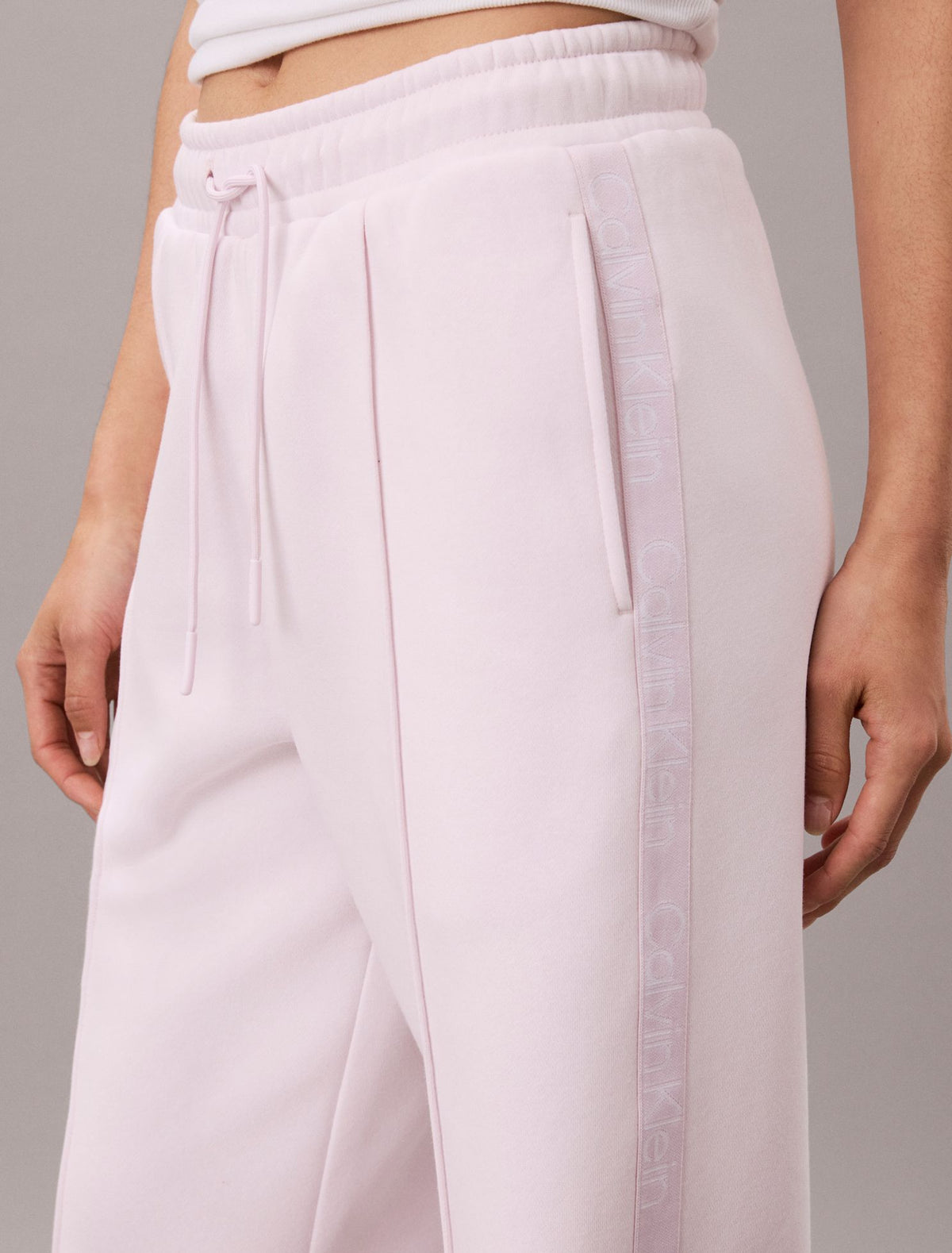 Logo Tape Fleece Sweatpants - Calvin Klein Women