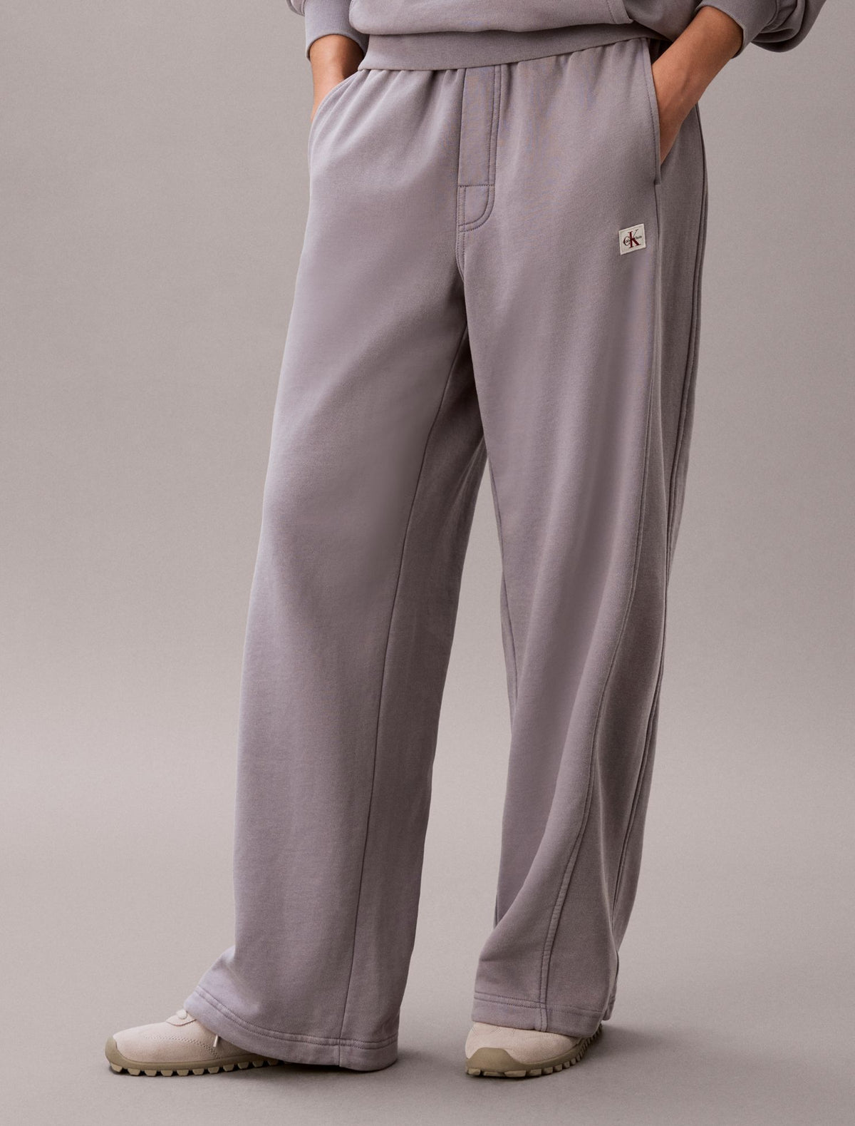 Woven Monologo Terry Sweatpants - Calvin Klein Women
