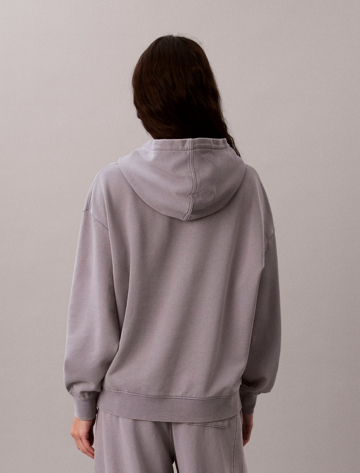 Woven Monologo Terry Pullover Hoodie - Calvin Klein Women