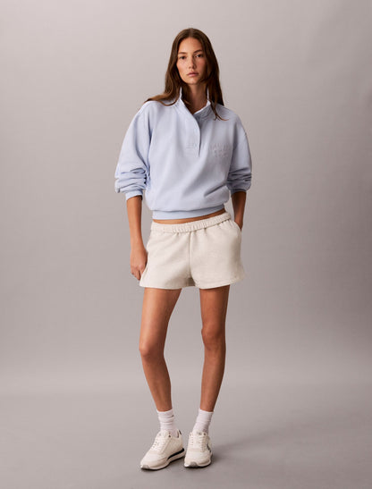 Stitch Arch Logo Fleece Sweatshirt - Calvin Klein Women