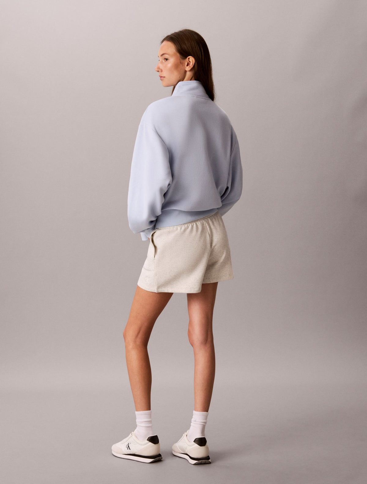 Stitch Arch Logo Fleece Sweatshirt - Calvin Klein Women