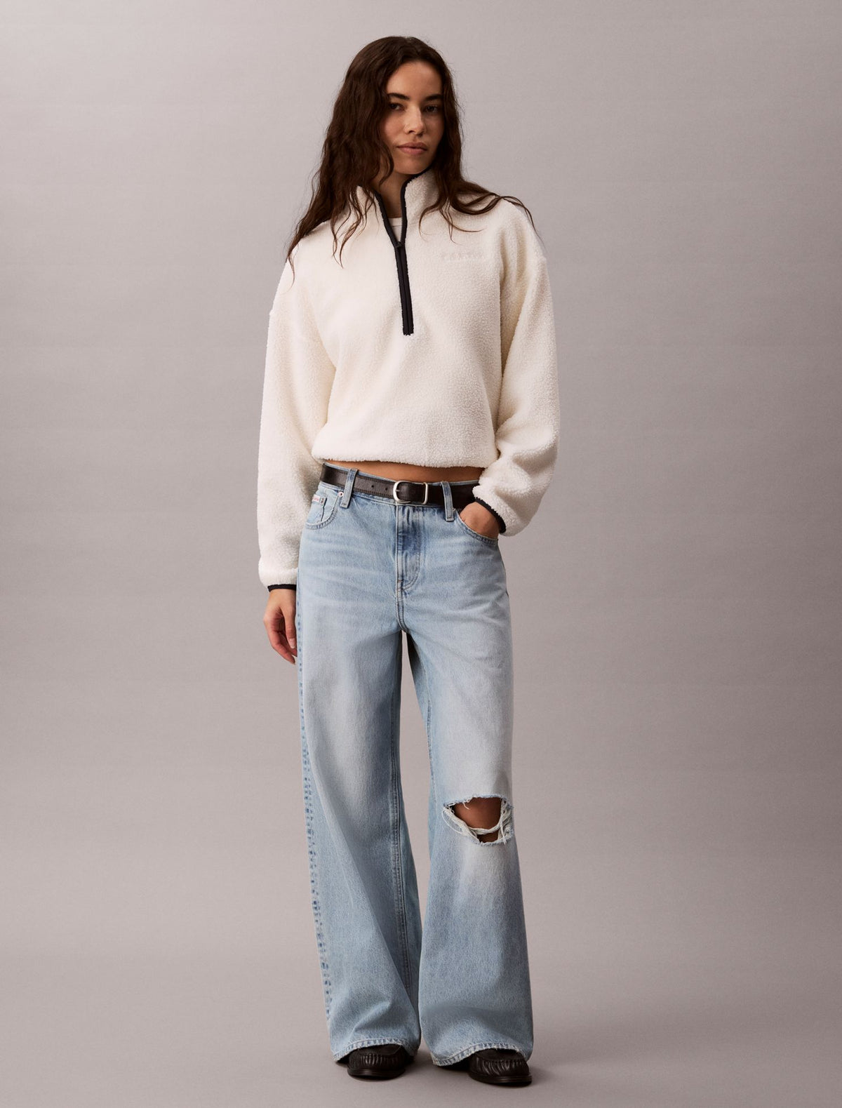 Sherpa 1/4 Zip Sweatshirt - Calvin Klein Women