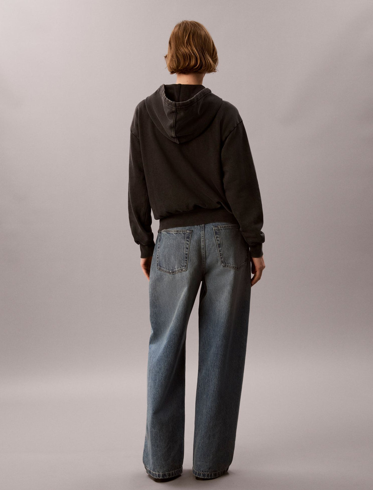 Denim Wash French Terry Zip Sweatshirt - Calvin Klein Women