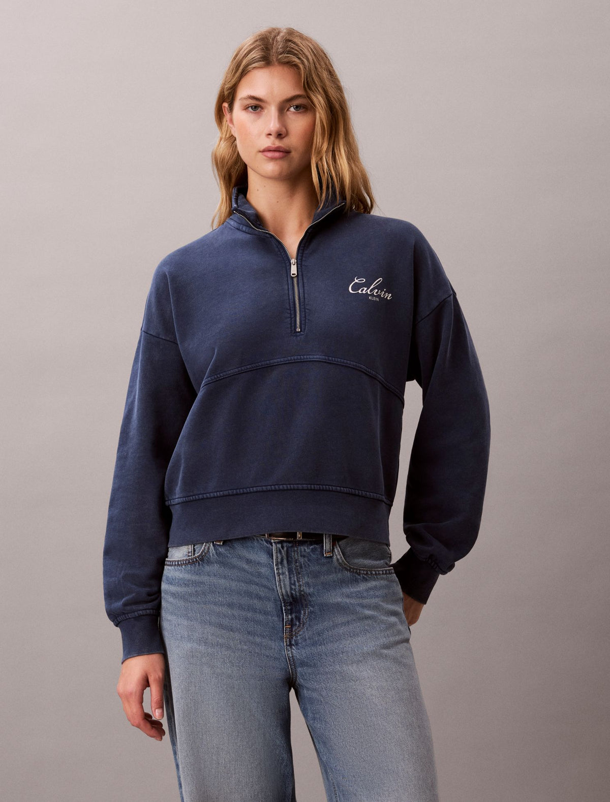 French Terry Zip Sweatshirt - Calvin Klein Women