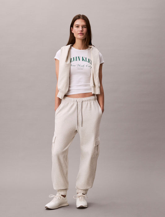Monogram Fleece Cargo Joggers - Calvin Klein Women