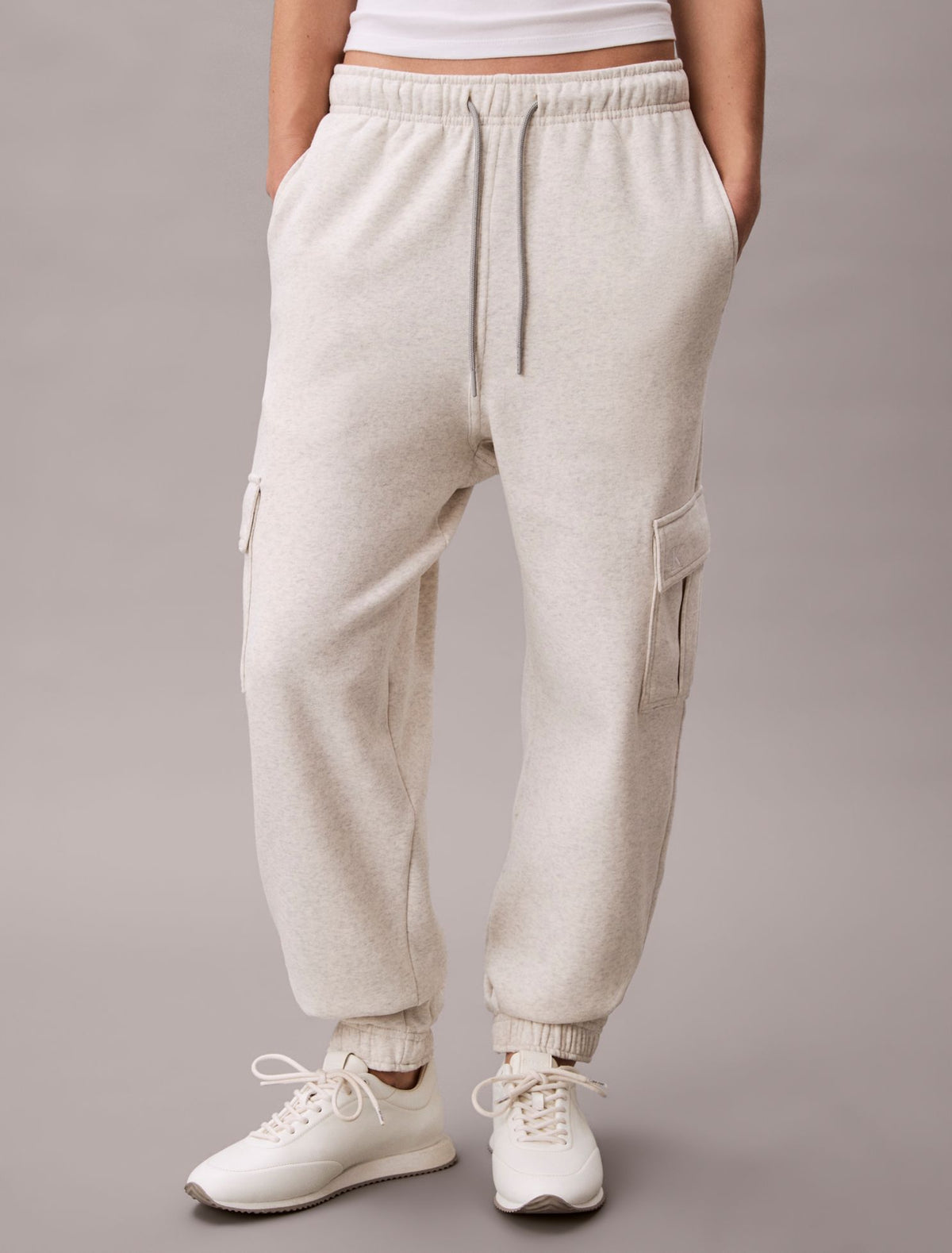 Monogram Fleece Cargo Joggers - Calvin Klein Women