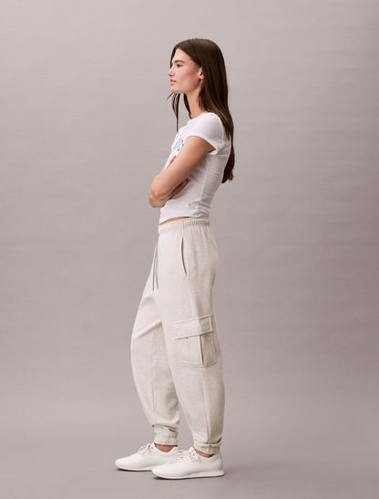 Monogram Fleece Cargo Joggers - Calvin Klein Women