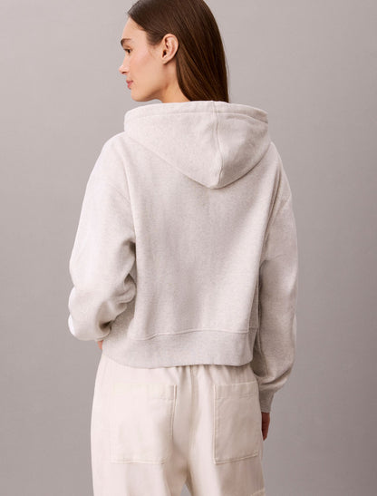 Monogram Logo Fleece Zip Hoodie - Calvin Klein Women