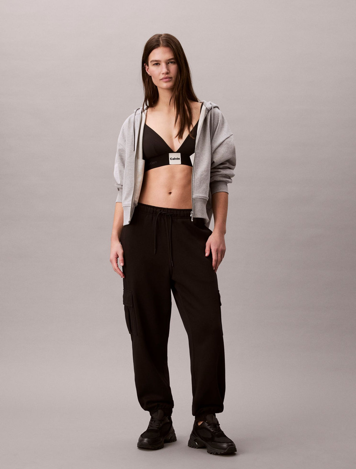 Monogram Fleece Cargo Joggers - Calvin Klein Women