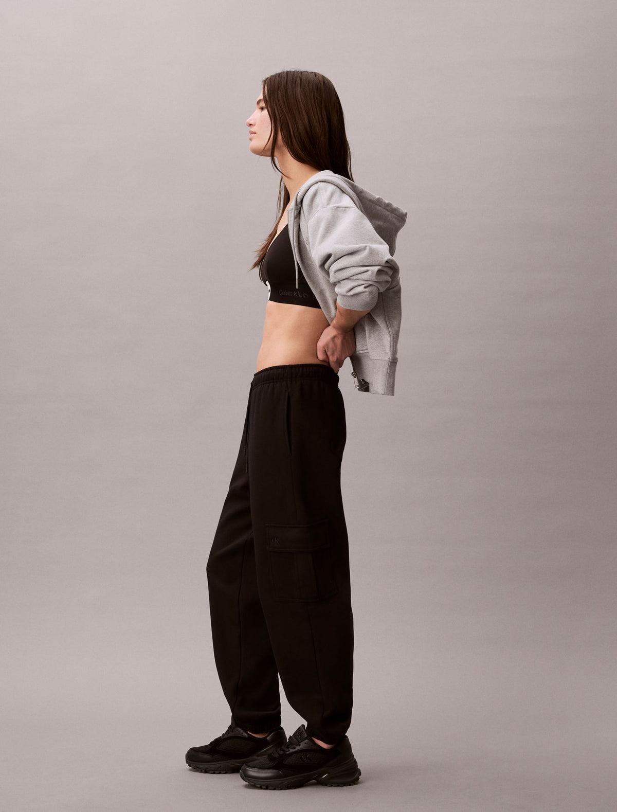 Monogram Fleece Cargo Joggers - Calvin Klein Women