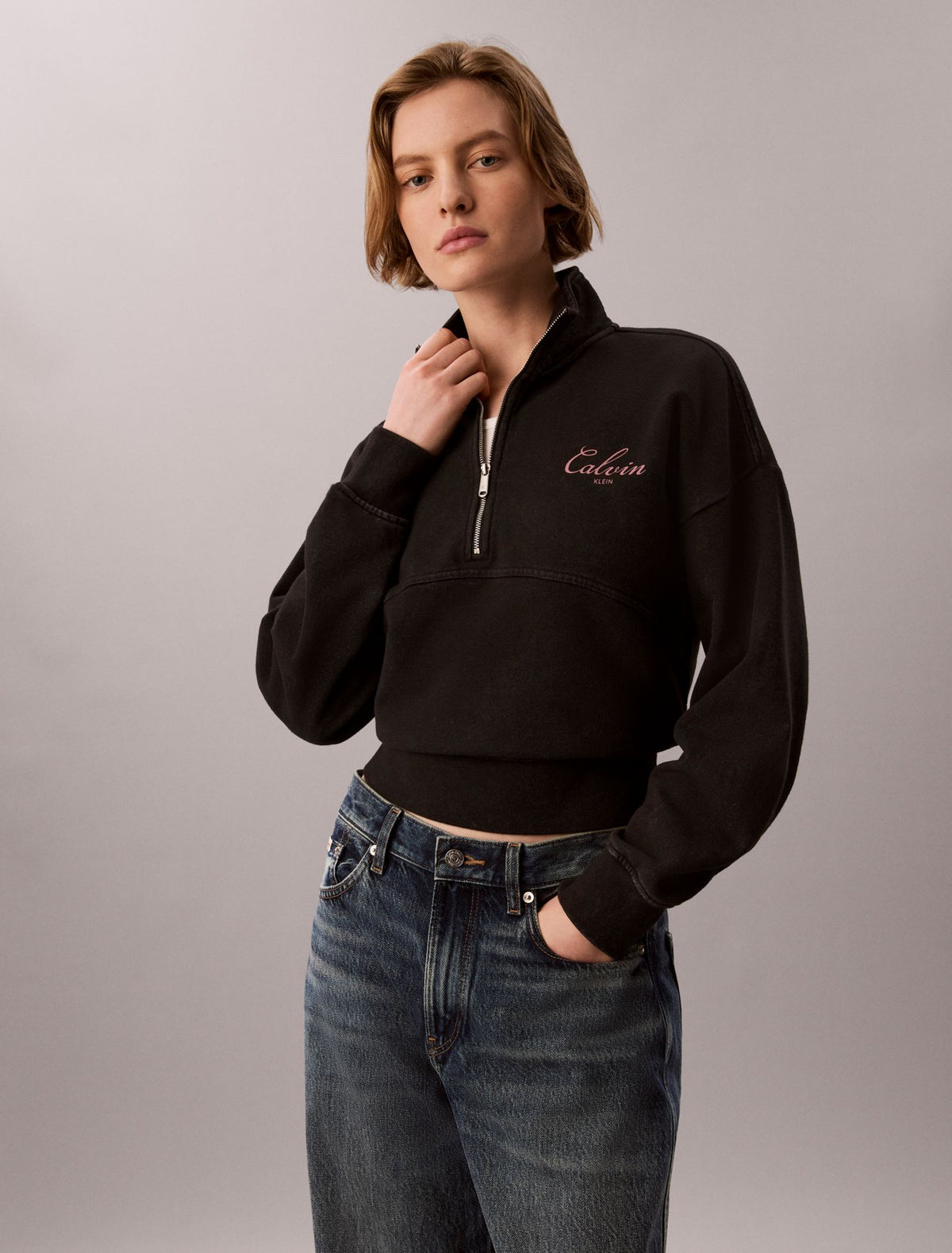 French Terry Zip Sweatshirt - Calvin Klein Women