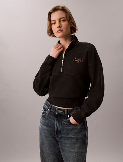 French Terry Zip Sweatshirt - Calvin Klein Women