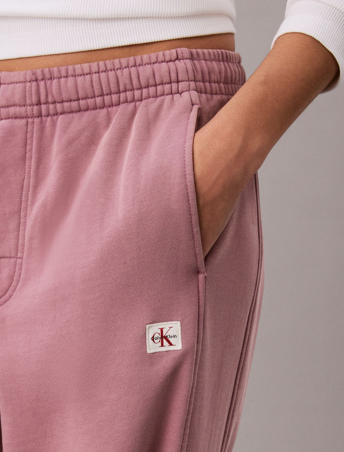 Woven Monologo Terry Sweatpants - Calvin Klein Women