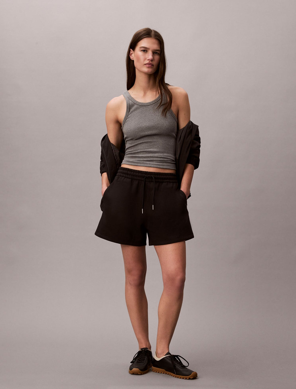 Logo Tape Fleece Shorts - Calvin Klein Women