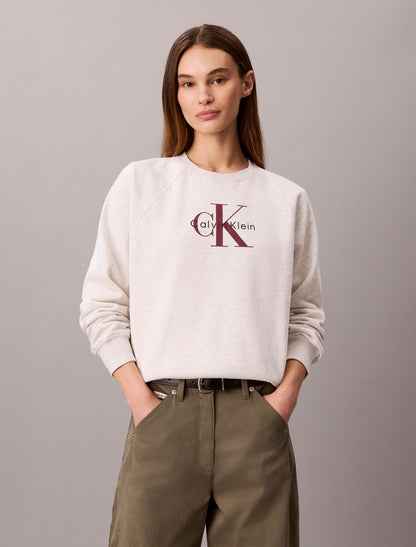Monologo Fleece Relaxed Sweatshirt - Calvin Klein Women