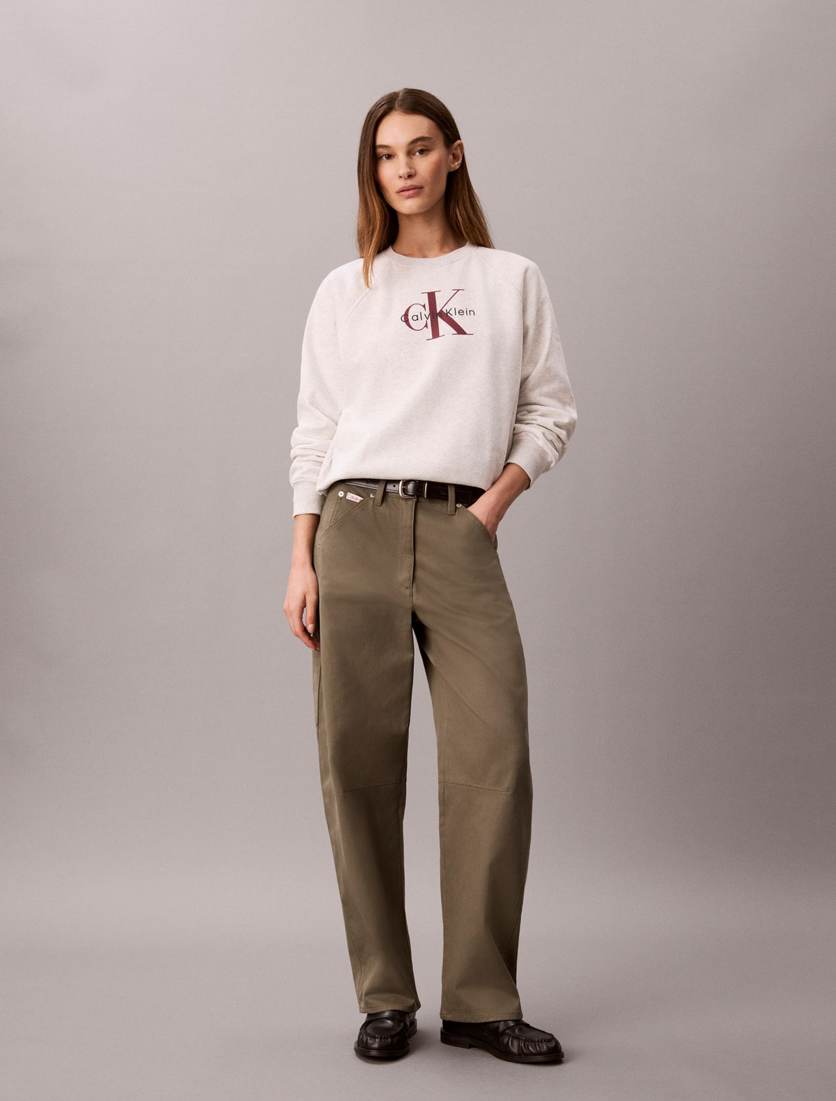 Monologo Fleece Relaxed Sweatshirt - Calvin Klein Women
