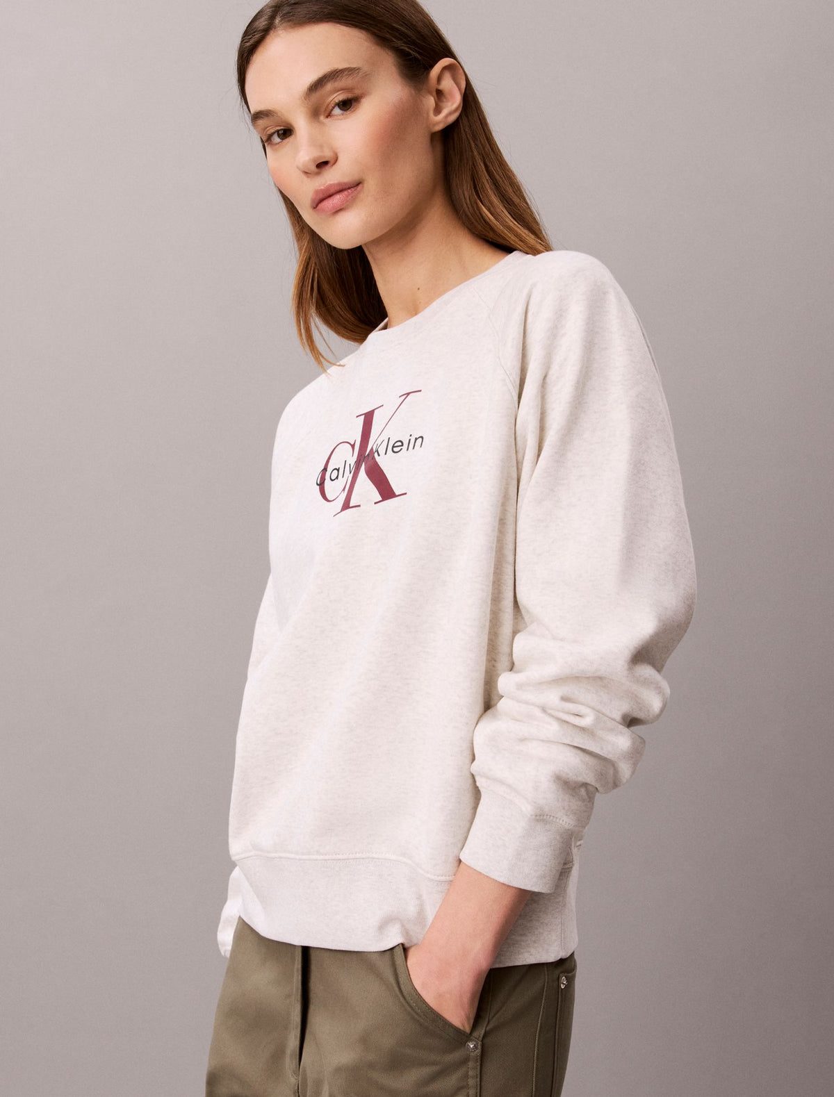 Monologo Fleece Relaxed Sweatshirt - Calvin Klein Women
