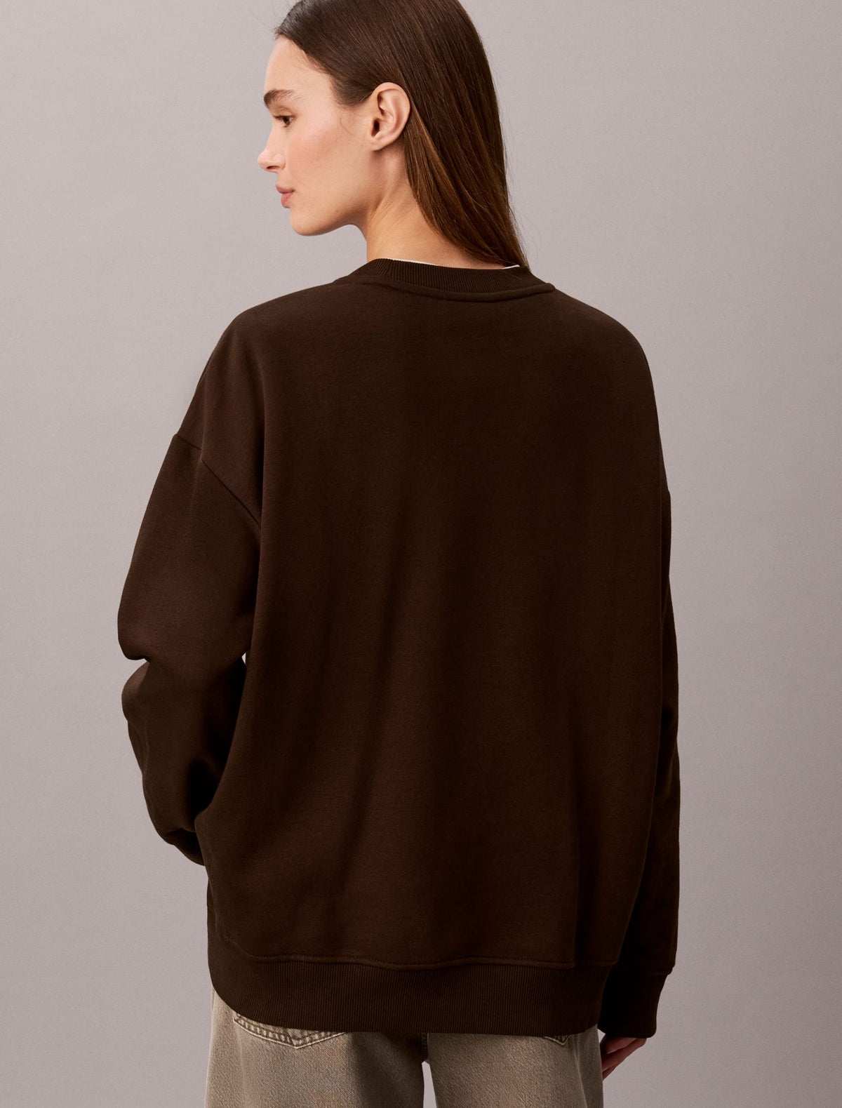 Monogram Fleece Crewneck Sweatshirt - Calvin Klein Women