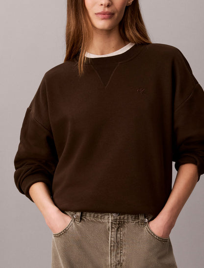 Monogram Fleece Crewneck Sweatshirt - Calvin Klein Women