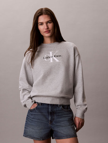 Monologo French Terry Relaxed Sweatshirt - Calvin Klein Women