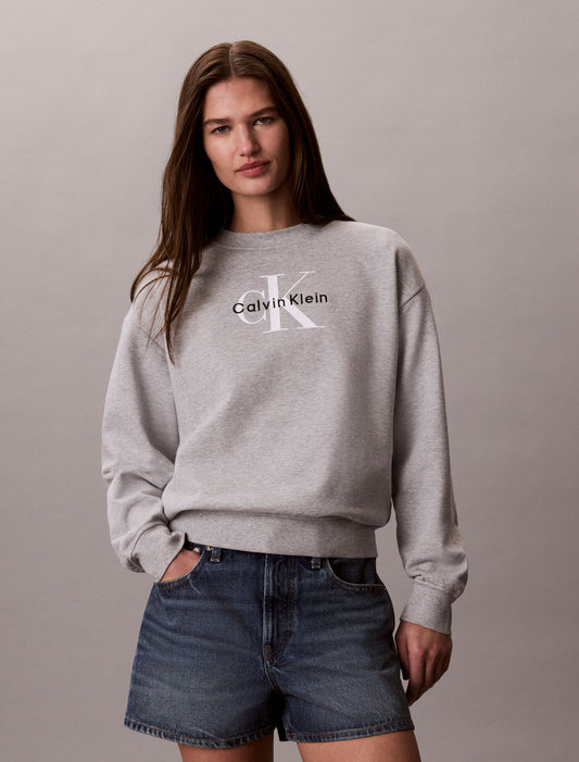 Monologo French Terry Relaxed Sweatshirt - Calvin Klein Women