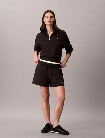 Monogram Fleece 1/4 Zip Sweatshirt - Calvin Klein Women