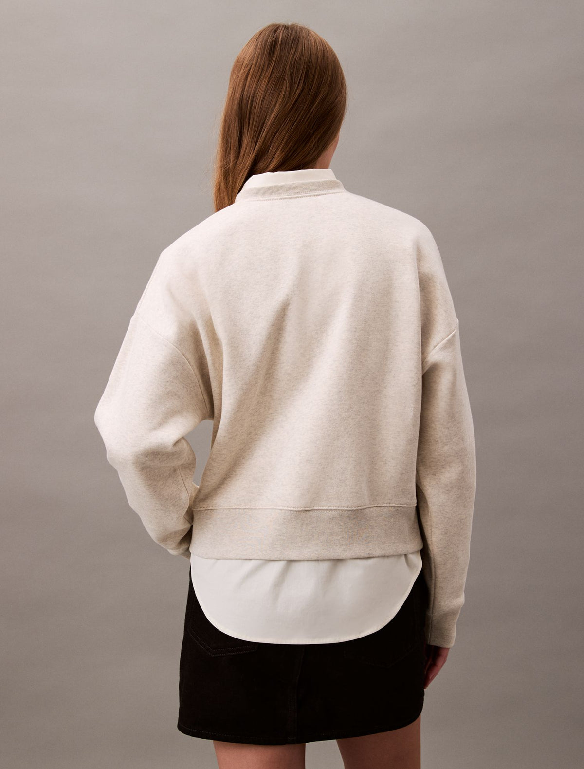 Monogram Fleece Cropped Sweatshirt - Calvin Klein Women