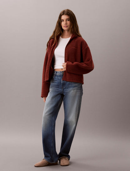 Sherpa Zip Hoodie - Calvin Klein Women