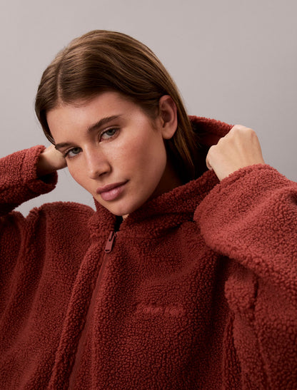 Sherpa Zip Hoodie - Calvin Klein Women