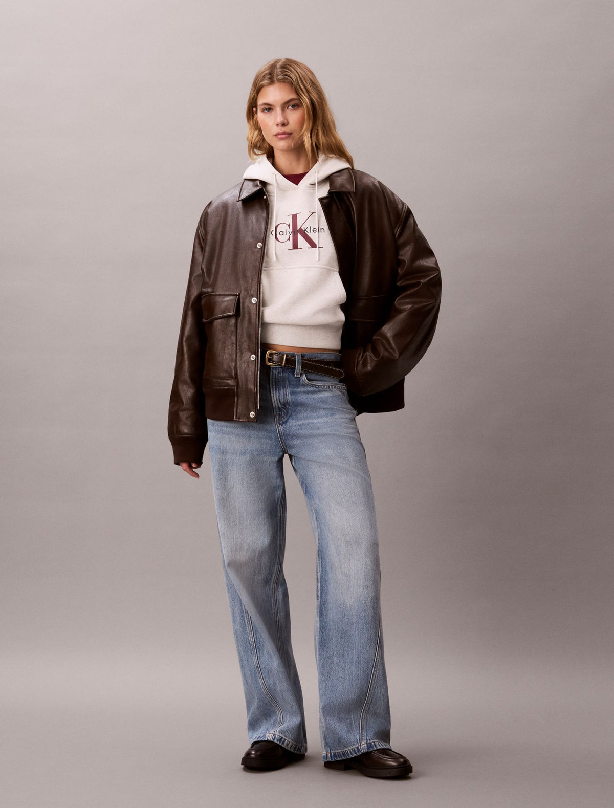 Monologo Fleece Hoodie - Calvin Klein Women