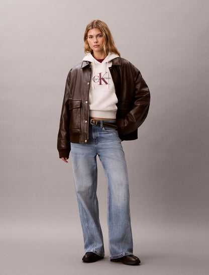 Monologo Fleece Hoodie - Calvin Klein Women