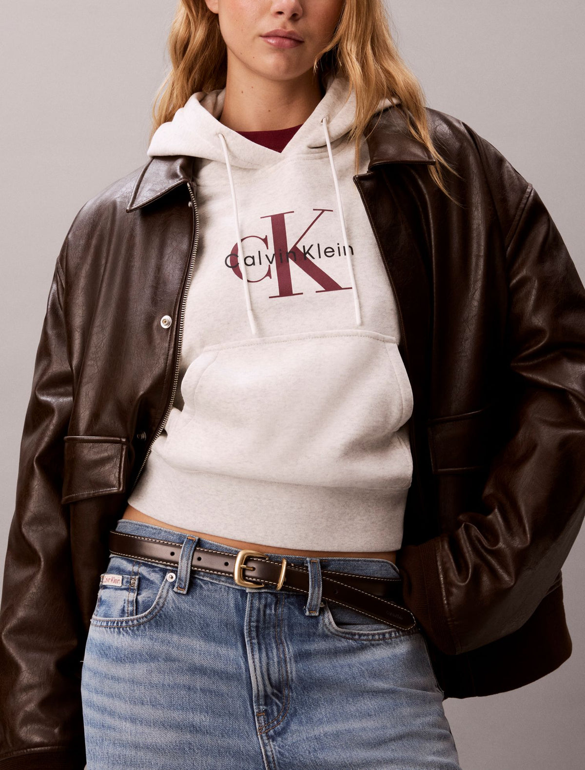 Monologo Fleece Hoodie - Calvin Klein Women