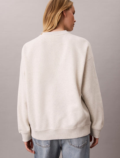 Monogram Fleece Crewneck Sweatshirt - Calvin Klein Women