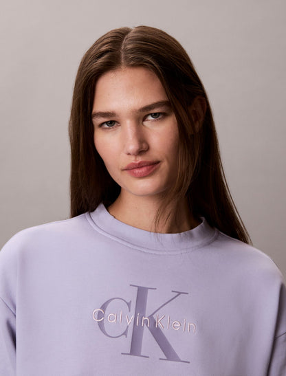 Monologo French Terry Relaxed Sweatshirt - Calvin Klein Women