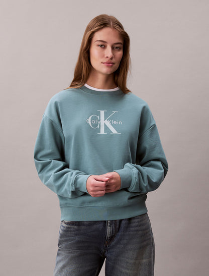 Monologo French Terry Relaxed Sweatshirt - Calvin Klein Women