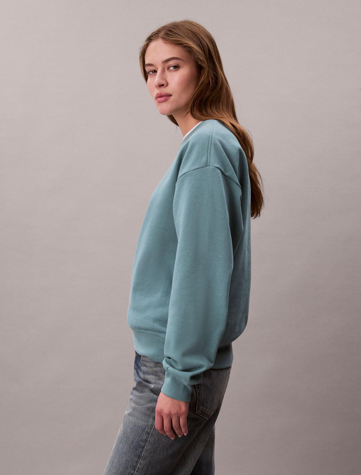 Monologo French Terry Relaxed Sweatshirt - Calvin Klein Women