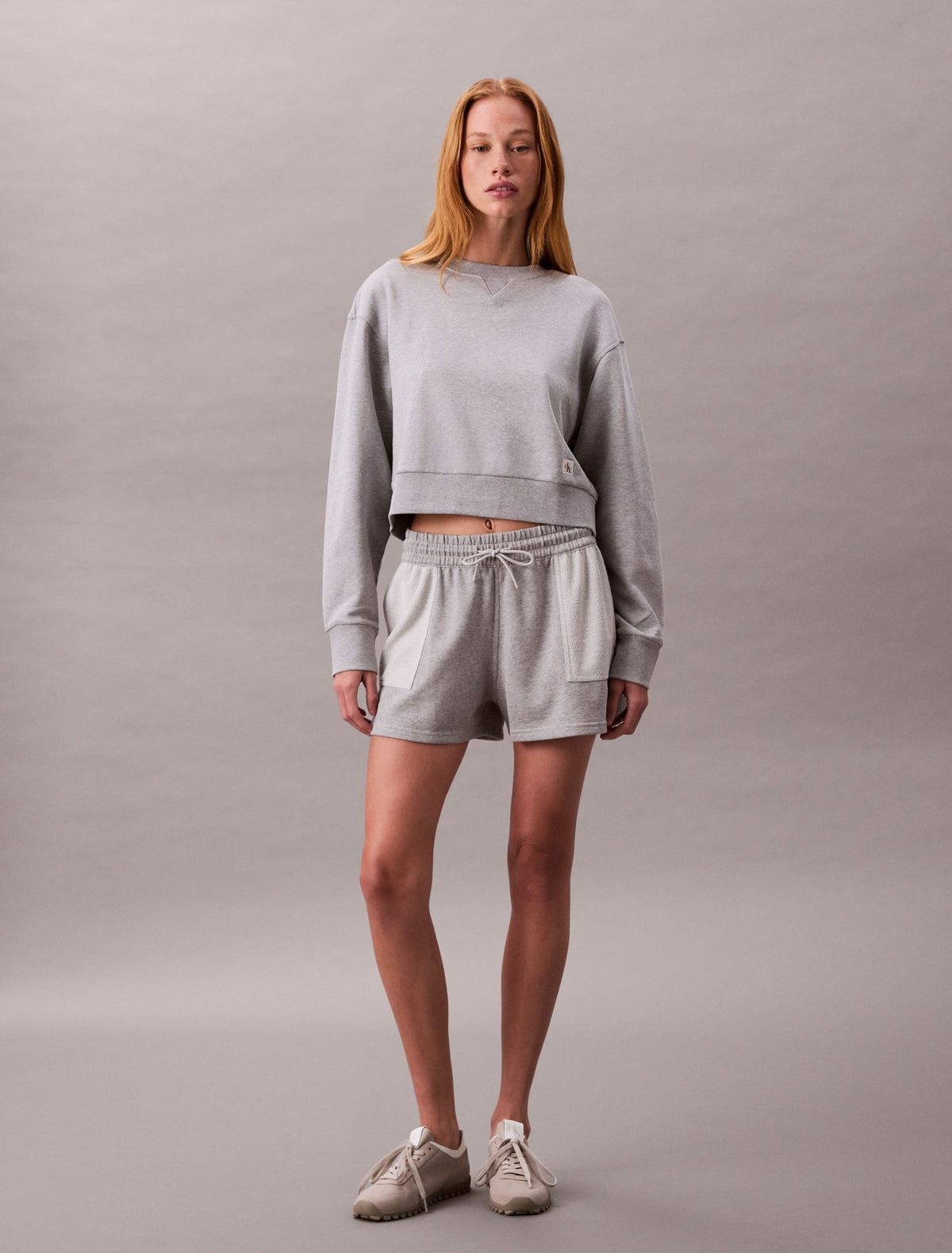 French Terry Cropped Relaxed Sweatshirt - Calvin Klein Women