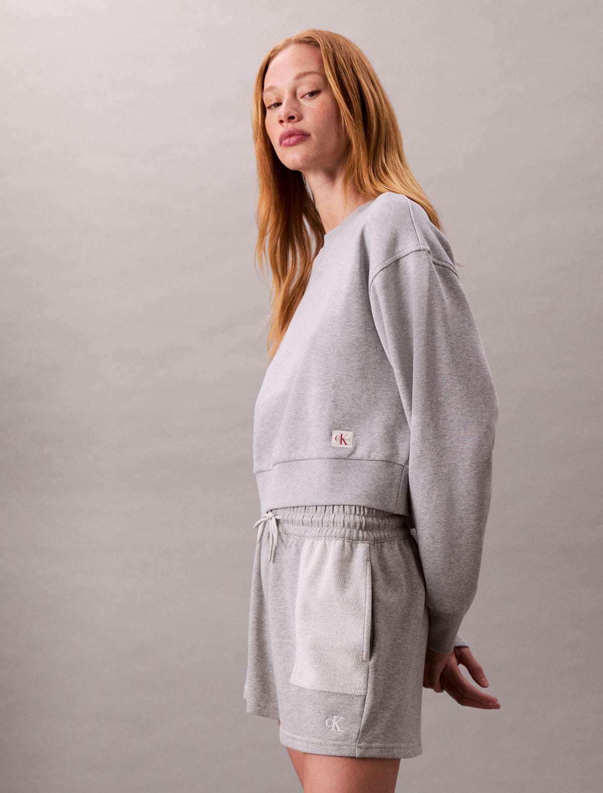 French Terry Cropped Relaxed Sweatshirt - Calvin Klein Women