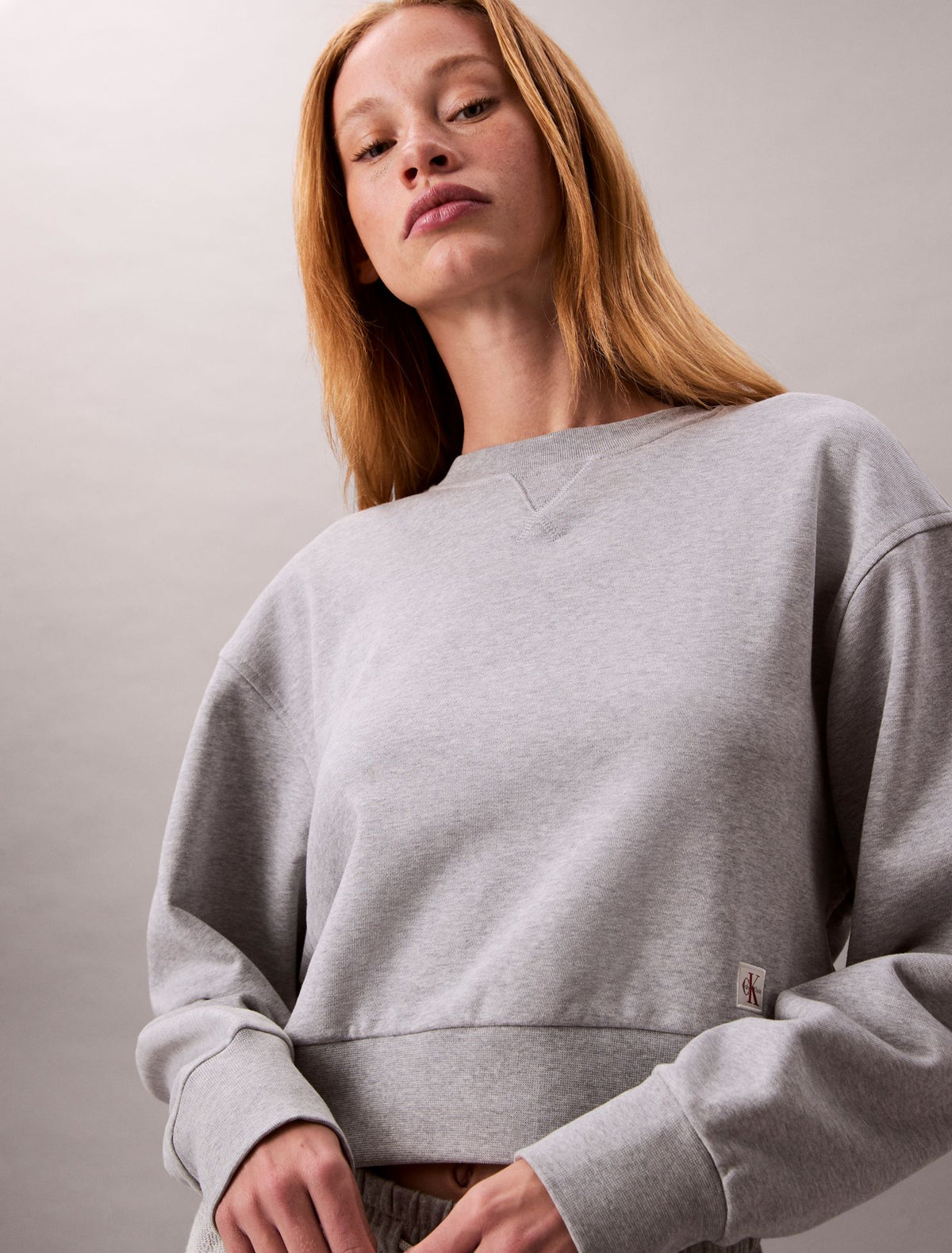 French Terry Cropped Relaxed Sweatshirt - Calvin Klein Women