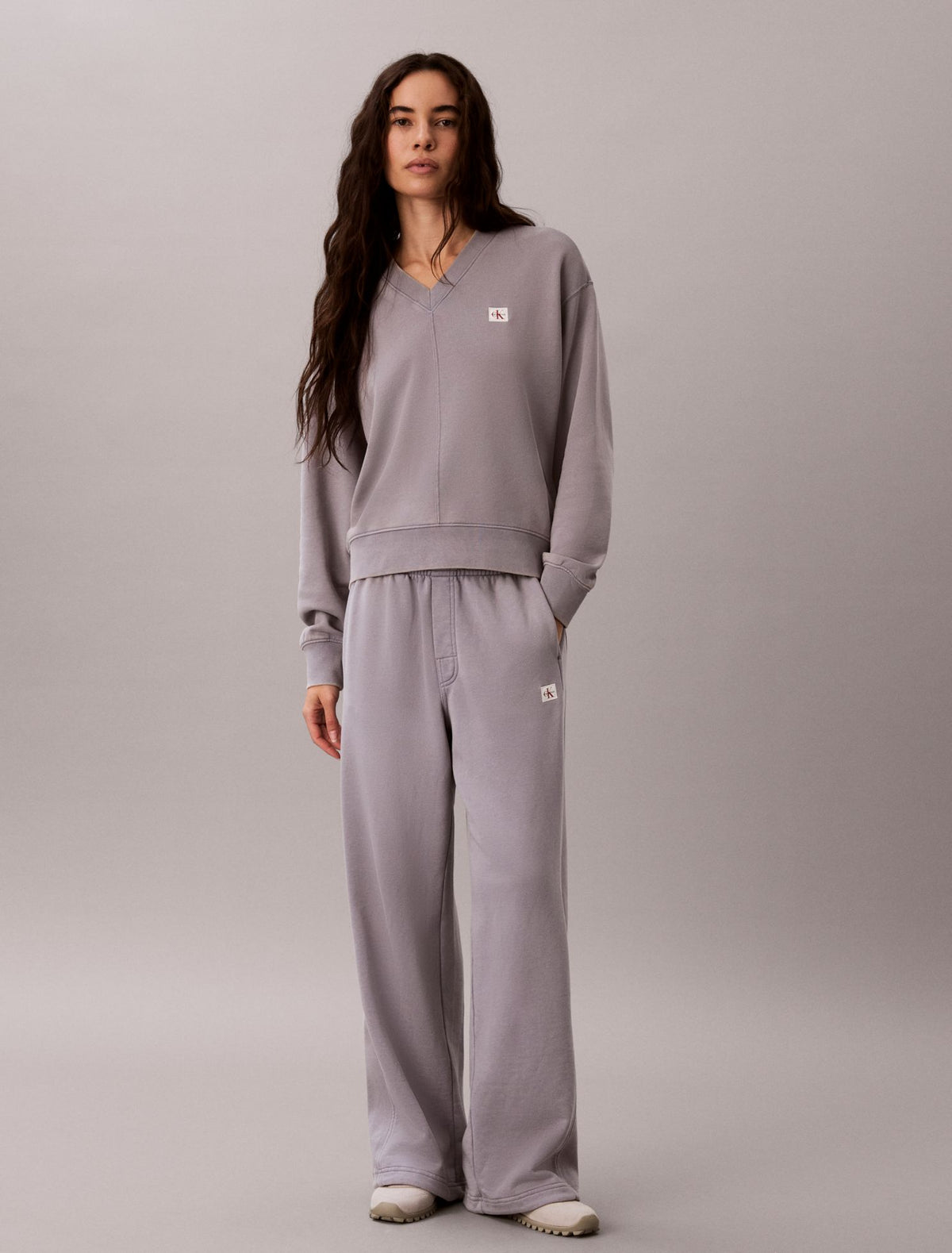 Woven Monologo Terry Relaxed Sweatshirt - Calvin Klein Women