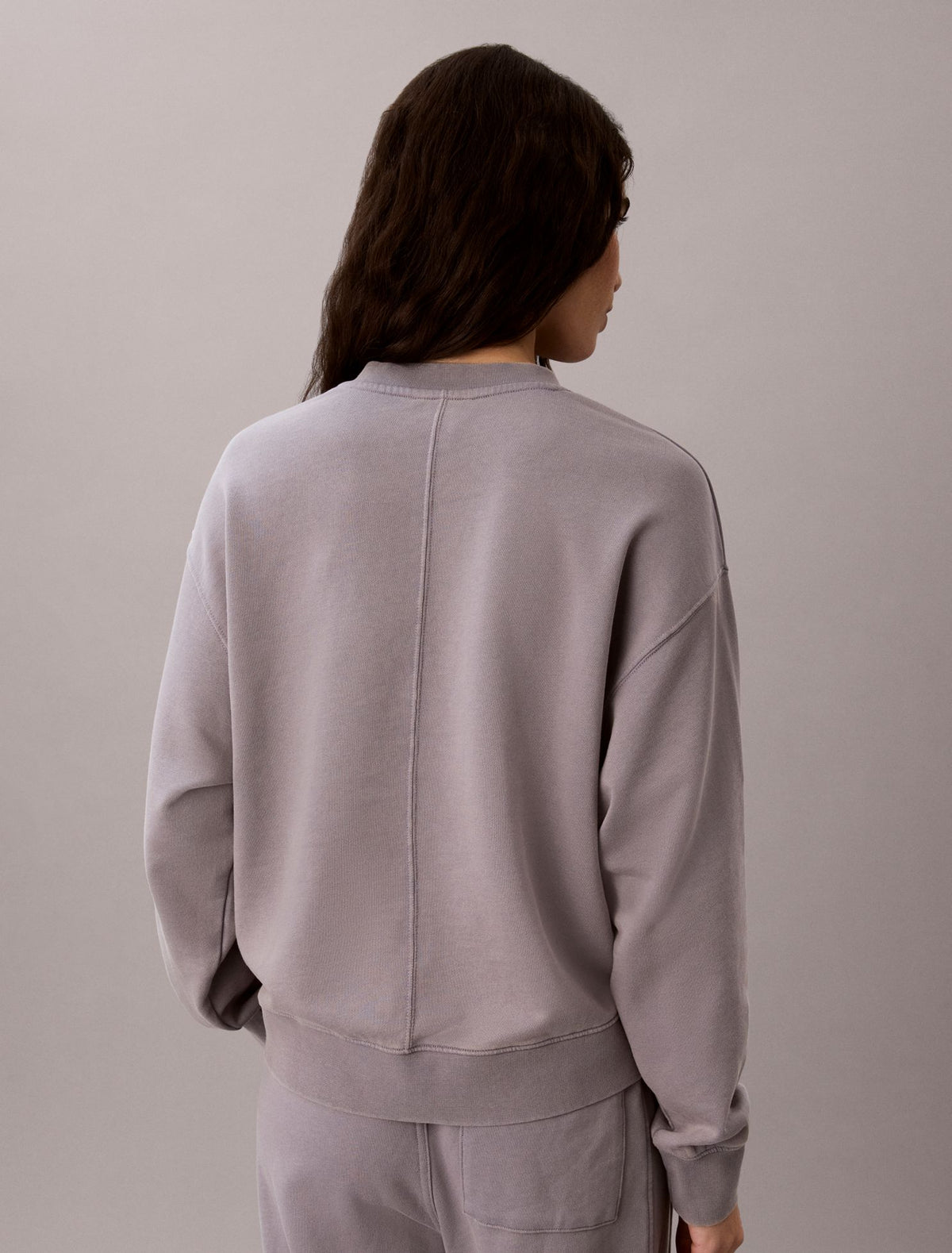 Woven Monologo Terry Relaxed Sweatshirt - Calvin Klein Women