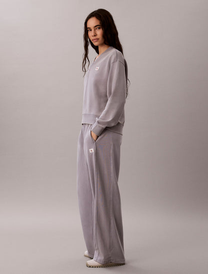 Woven Monologo Terry Relaxed Sweatshirt - Calvin Klein Women