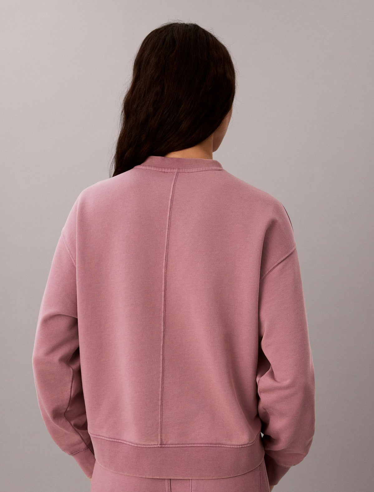Woven Monologo Terry Relaxed Sweatshirt - Calvin Klein Women