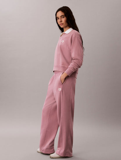 Woven Monologo Terry Relaxed Sweatshirt - Calvin Klein Women