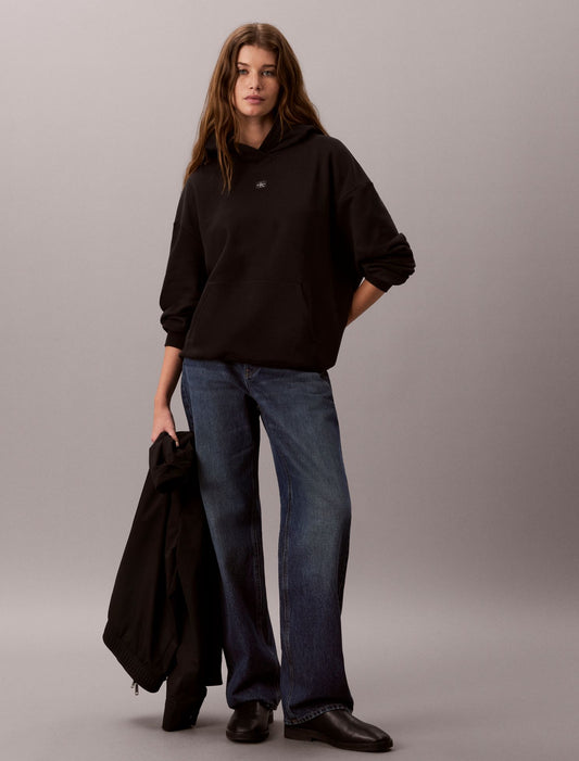 Woven Monologo Relaxed Hoodie - Calvin Klein Women