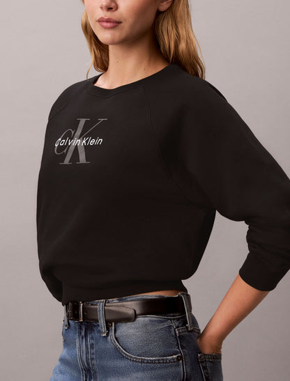 Monologo Fleece Relaxed Sweatshirt - Calvin Klein Women