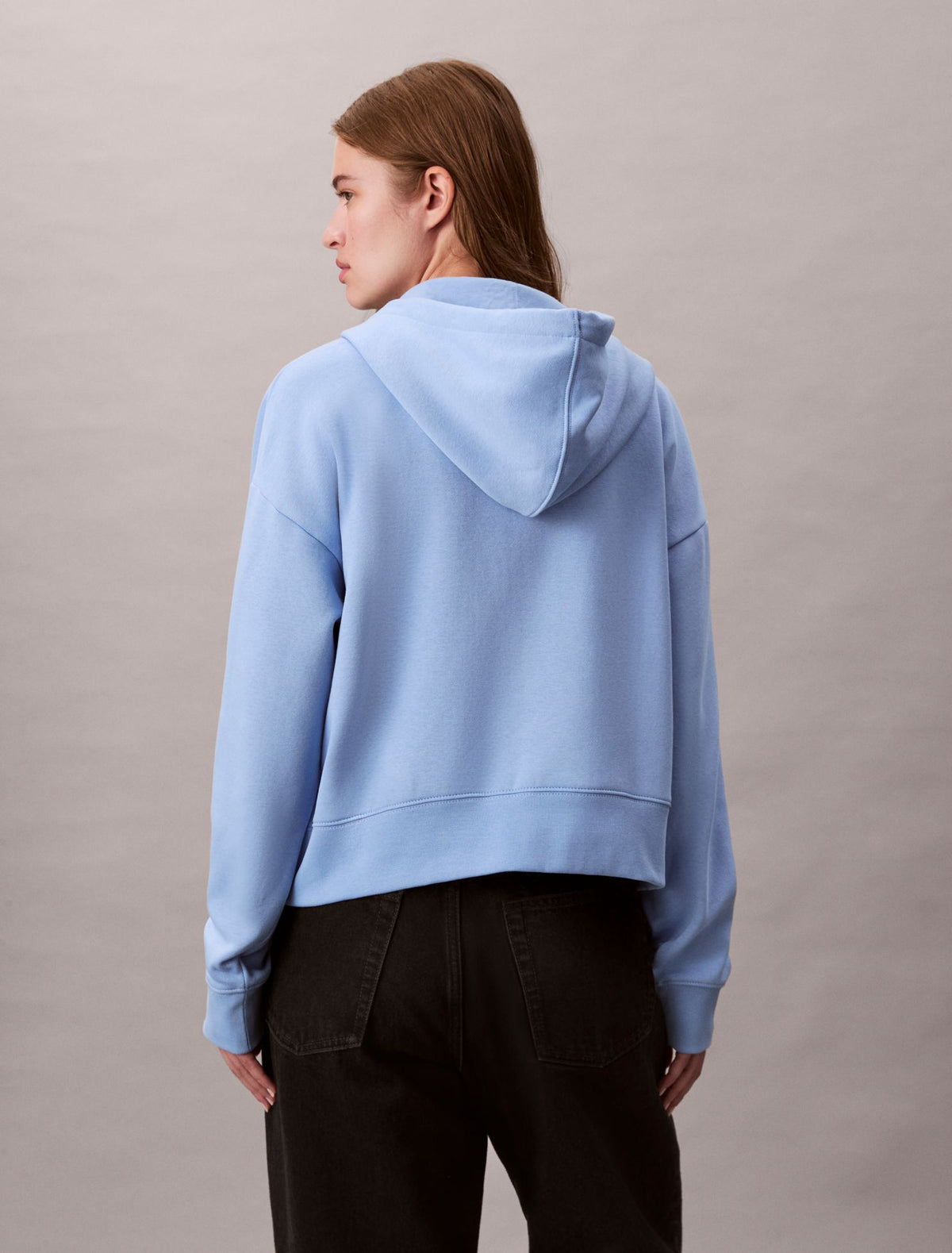Monogram Fleece Zip Hoodie - Calvin Klein Women