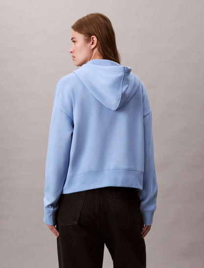 Monogram Fleece Zip Hoodie - Calvin Klein Women