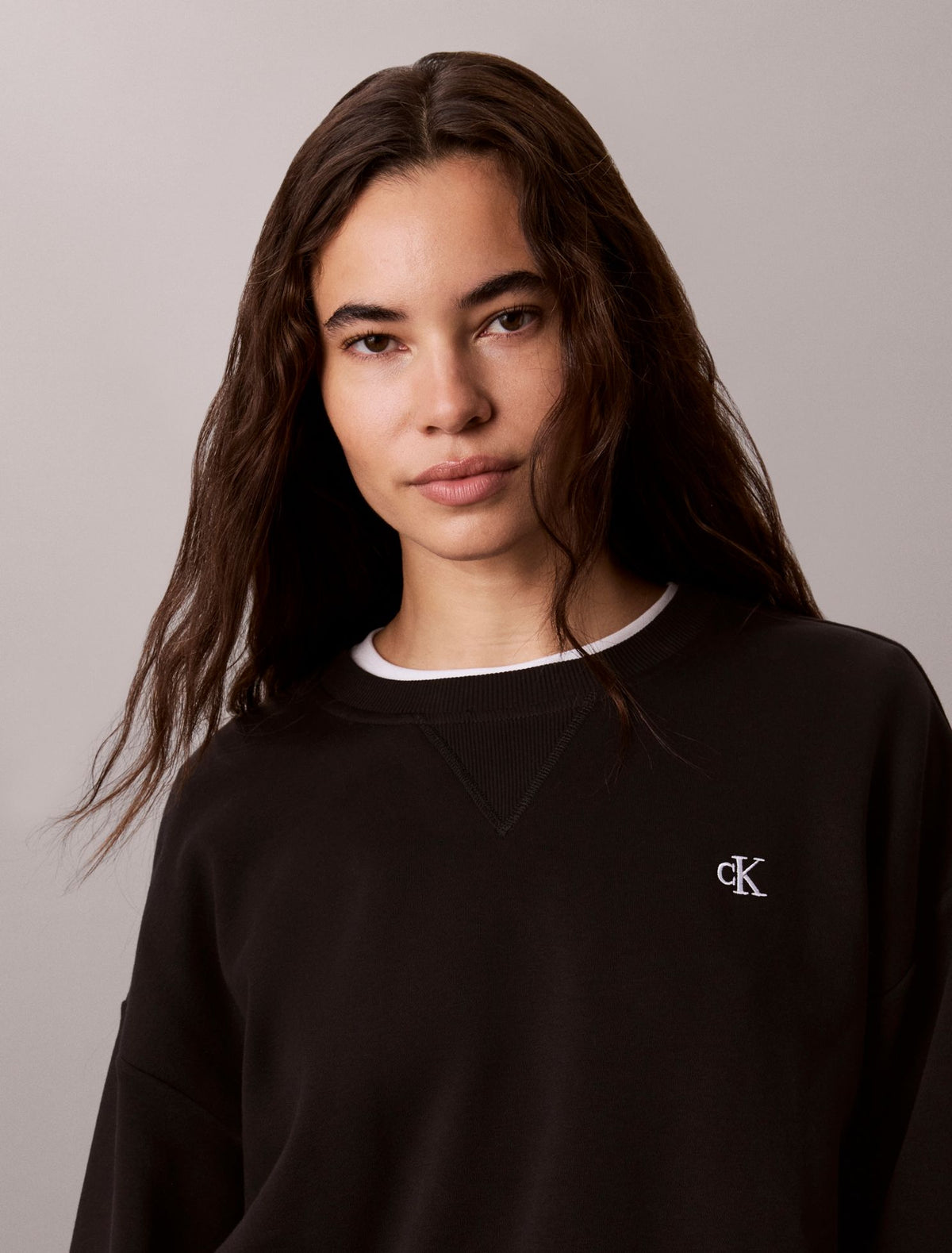 Monogram Fleece Crewneck Sweatshirt - Calvin Klein Women